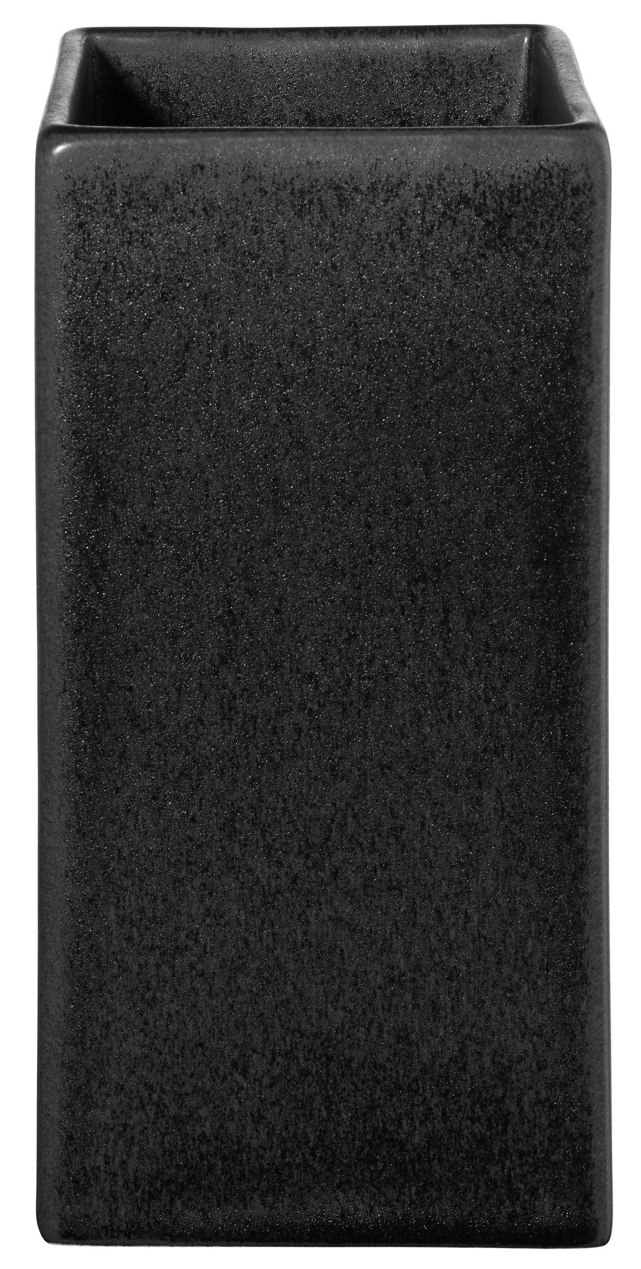 VASE  - Schwarz, Basics, Keramik (11.5/21/11.5cm) - ASA