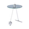 BEISTELLTISCH in Metall, Glas 46/46/60 cm  - Silberfarben/Schwarz, Basics, Glas/Metall (46/46/60cm) - Kayoom