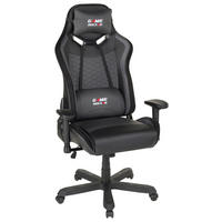 GAMINGSTUHL  in Lederlook, Mikrofaser Schwarz  - Schwarz, Design, Kunststoff/Textil (72/128-138/72cm) - Xora