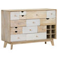 KOMMODE Kata  in 115/80/42 cm  - Naturfarben/Weiß, Design, Holz (115/80/42cm) - Landscape