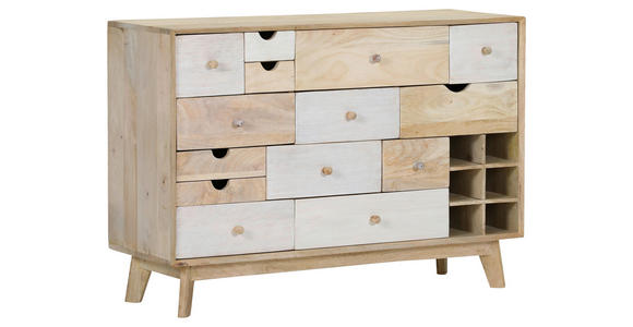 KOMMODE Kata  in 115/80/42 cm  - Naturfarben/Weiß, Design, Holz (115/80/42cm) - Landscape