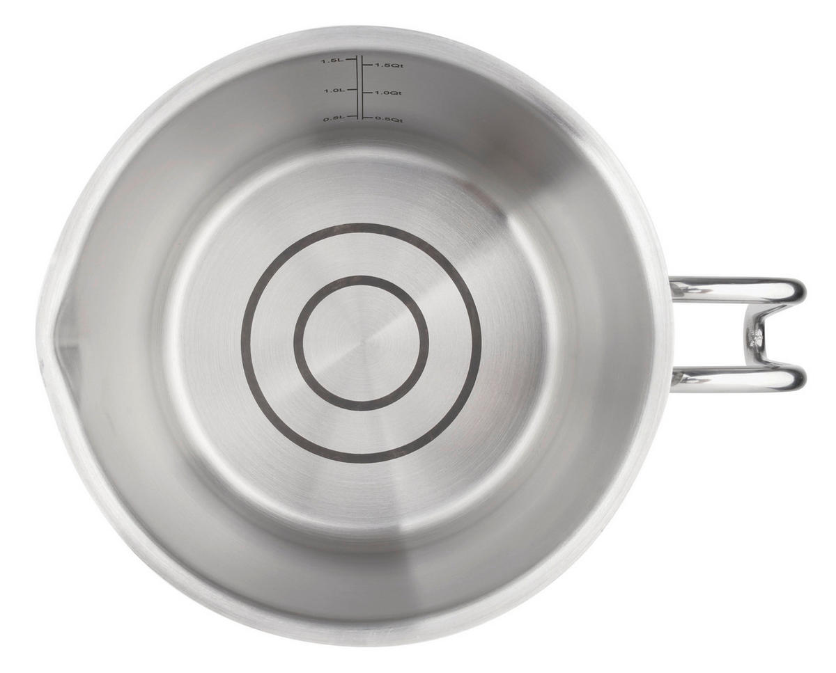 Oală Pentru Fiert Lapte 1,5 L  - culoare inox, Design, metal (1500ml) - Chefkoch+Fackelmann