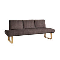 SITZBANK 209/92/78 cm  in Eichefarben, Dunkelbraun  - Eichefarben/Dunkelbraun, Design, Holz/Textil (209/92/78cm) - Dieter Knoll