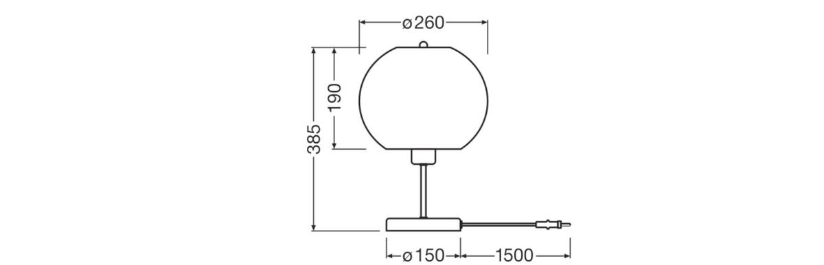 TISCHLEUCHTE 26/38.5 cm   - Schwarz/Braun, Natur, Karton/Metall (26/38.5cm) - Osram