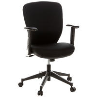 VRTLJIVI STOL kovina, umetna masa, tekstil črna  - črna, Moderno, kovina/umetna masa (58/103/48cm) - MID.YOU