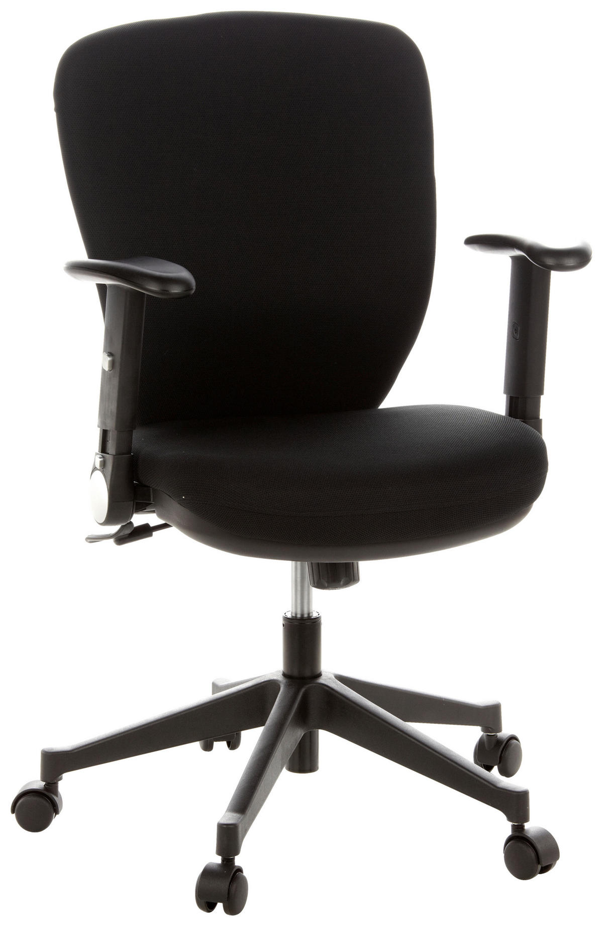 VRTLJIVI STOL kovina, umetna masa, tekstil črna  - črna, Moderno, kovina/umetna masa (58/103/48cm) - MID.YOU