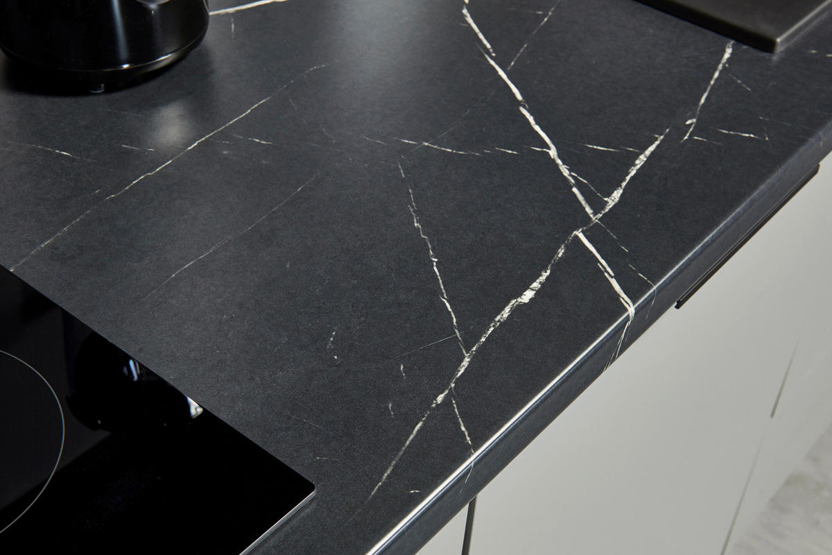 KÜCHENLEERBLOCK 340 cm   in Grau  - Schwarz/Grau, Design, Holzwerkstoff/Metall (340cm) - MID.YOU