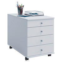 ROLLCONTAINER 42/57/80 cm  - Weiss, Basics, Holzwerkstoff/Kunststoff (42/57/80cm) - MID.YOU