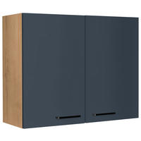 KÜCHENOBERSCHRANK 90/72/35 cm  in Blau, Eichefarben  - Blau/Eichefarben, MODERN, Holzwerkstoff/Metall (90/72/35cm) - Nobilia