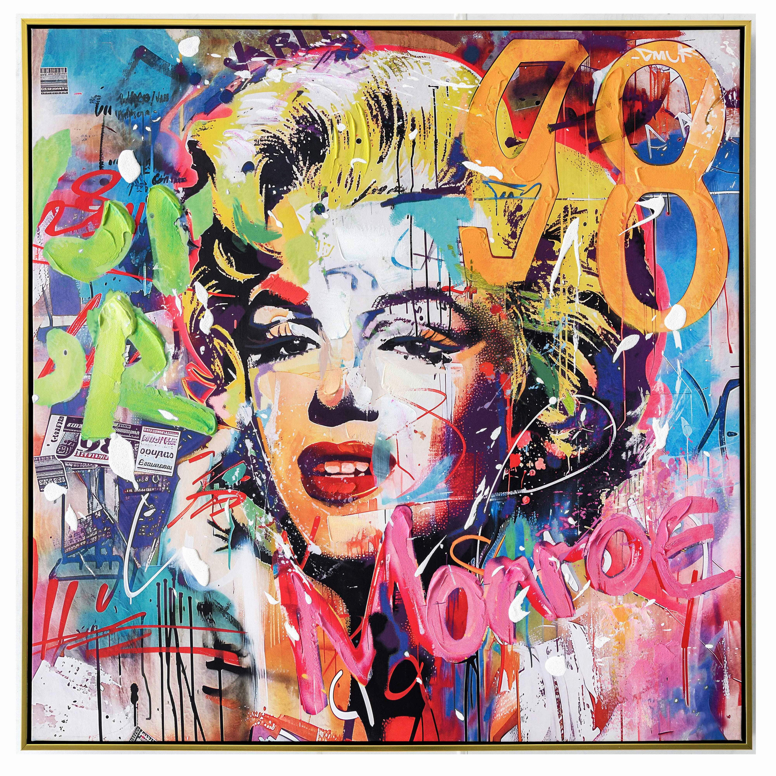BILD Frauen 100/100 cm  - Goldfarben/Multicolor, LIFESTYLE, Holz/Kunststoff (100/100cm) - Monee