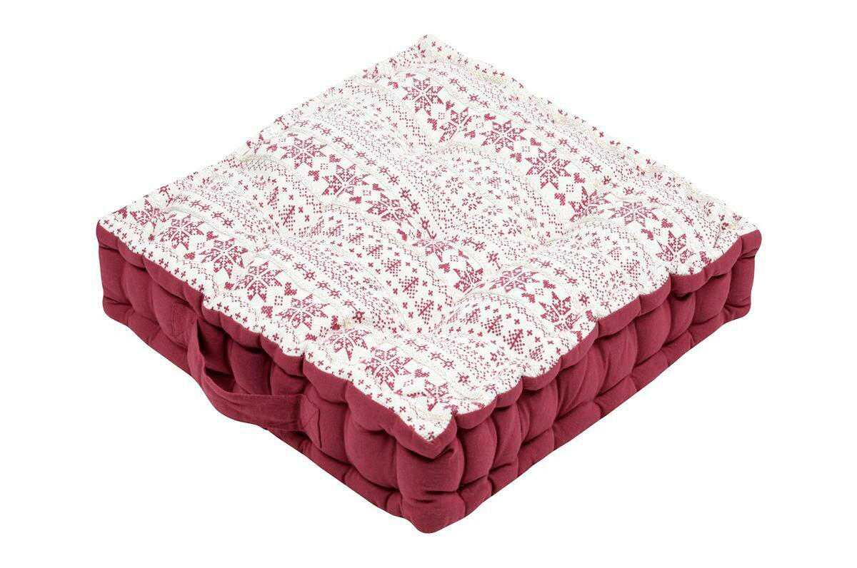 BLAZINA ZA TLA  VALGENIS   45/45 cm          - rdeča/bela, Design, tekstil (45/45cm) - X-Mas