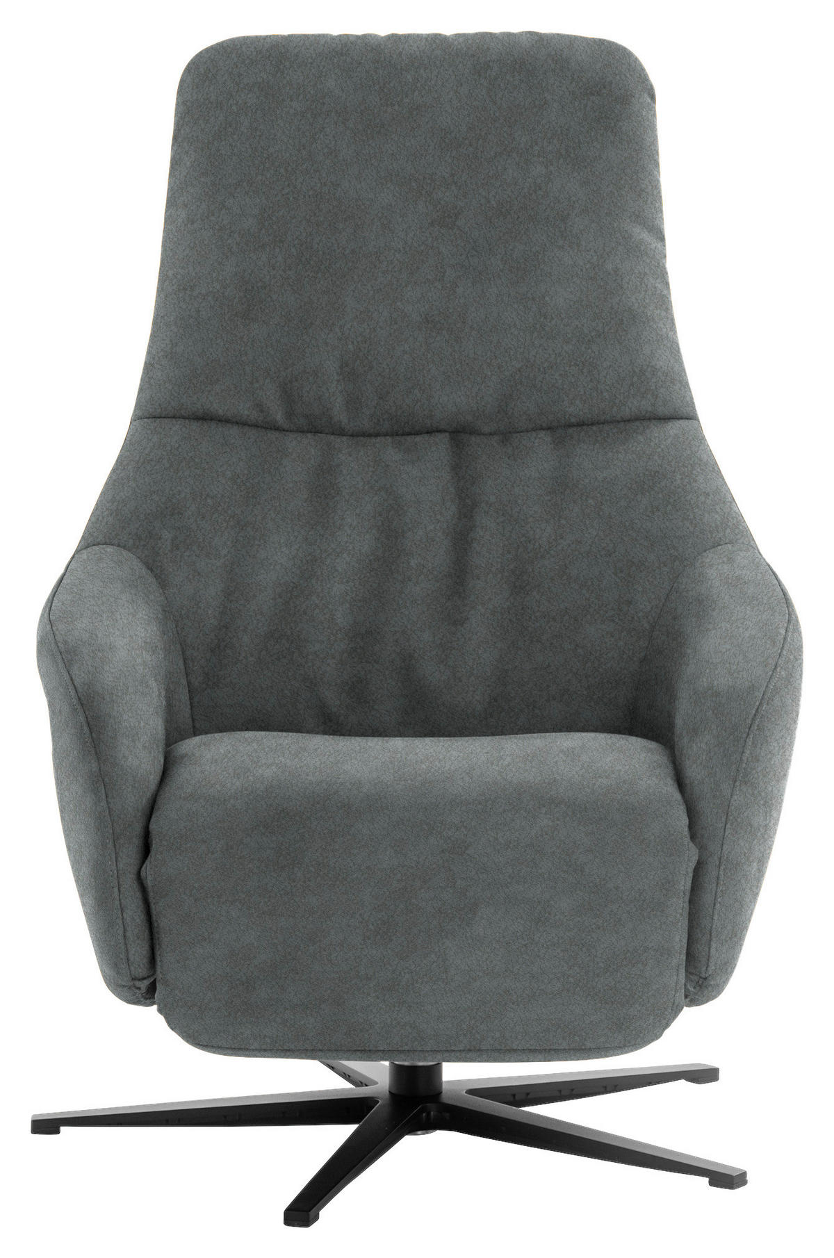 RELAXSESSEL in Textil Grau  - Schwarz/Grau, Design, Textil/Metall (77/108/95cm) - Chilliano