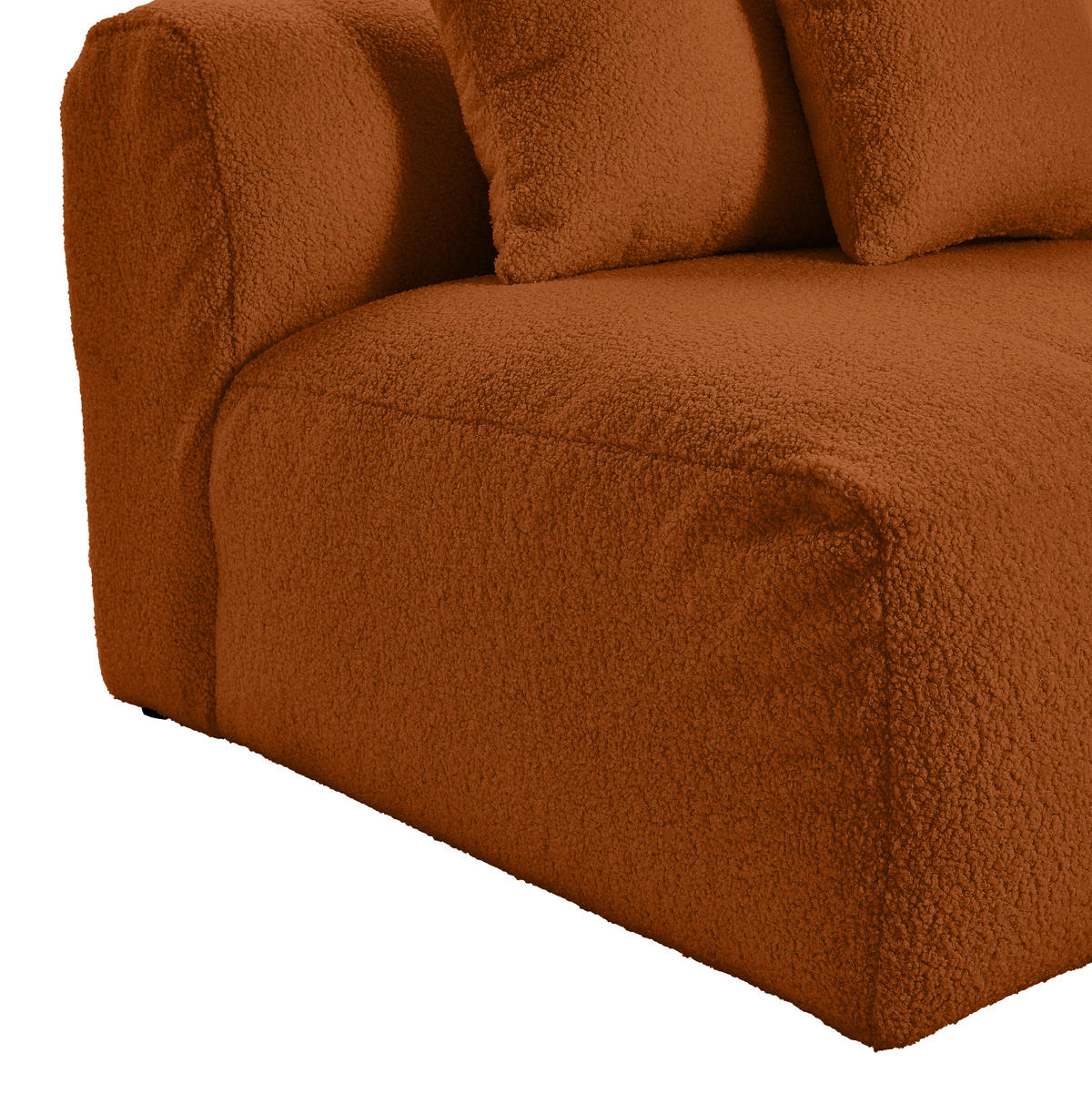 SOFAELEMENT in Flachgewebe, Teddystoff Rostfarben  - Rostfarben, Trend, Textil (100/70/122cm) - Livetastic
