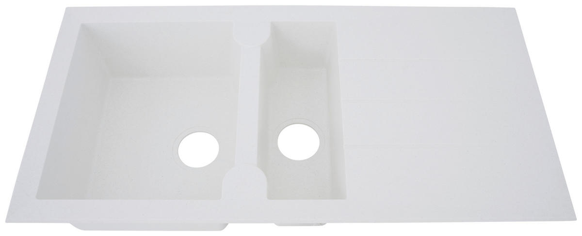 SPÜLE 1712ALINEO100X50W  - Weiß, Trend, Stein (100/21/50cm) - Respekta