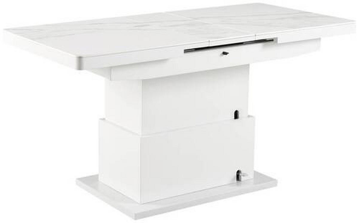 SOFFBORD i metall, keramik 125-150/70/49,5-79 cm  - vit, Design, metall/keramik (125-150/70/49,5-79cm) - Livetastic