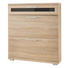 SCHUHSCHRANK Eichefarben - Eichefarben/Silberfarben, Design, Kunststoff (80/94/26cm) - BOXXX