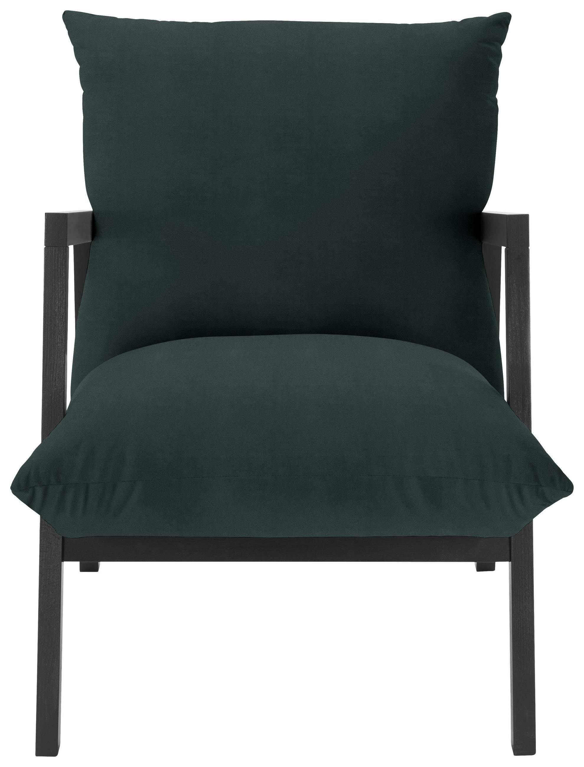 SESSEL Mikrofaser Dunkelgrün    - Wengefarben/Dunkelgrün, Design, Holz/Textil (63/76/80cm) - Carryhome