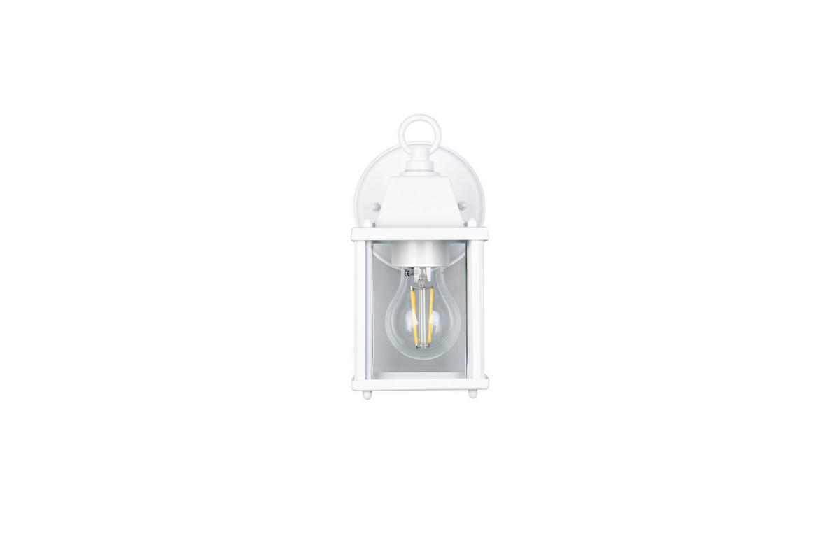 AUßENWANDLEUCHTE 11,5/14,5/22,5 cm   - Klar/Weiß, LIFESTYLE, Glas/Metall (11,5/14,5/22,5cm) - Trio Leuchten