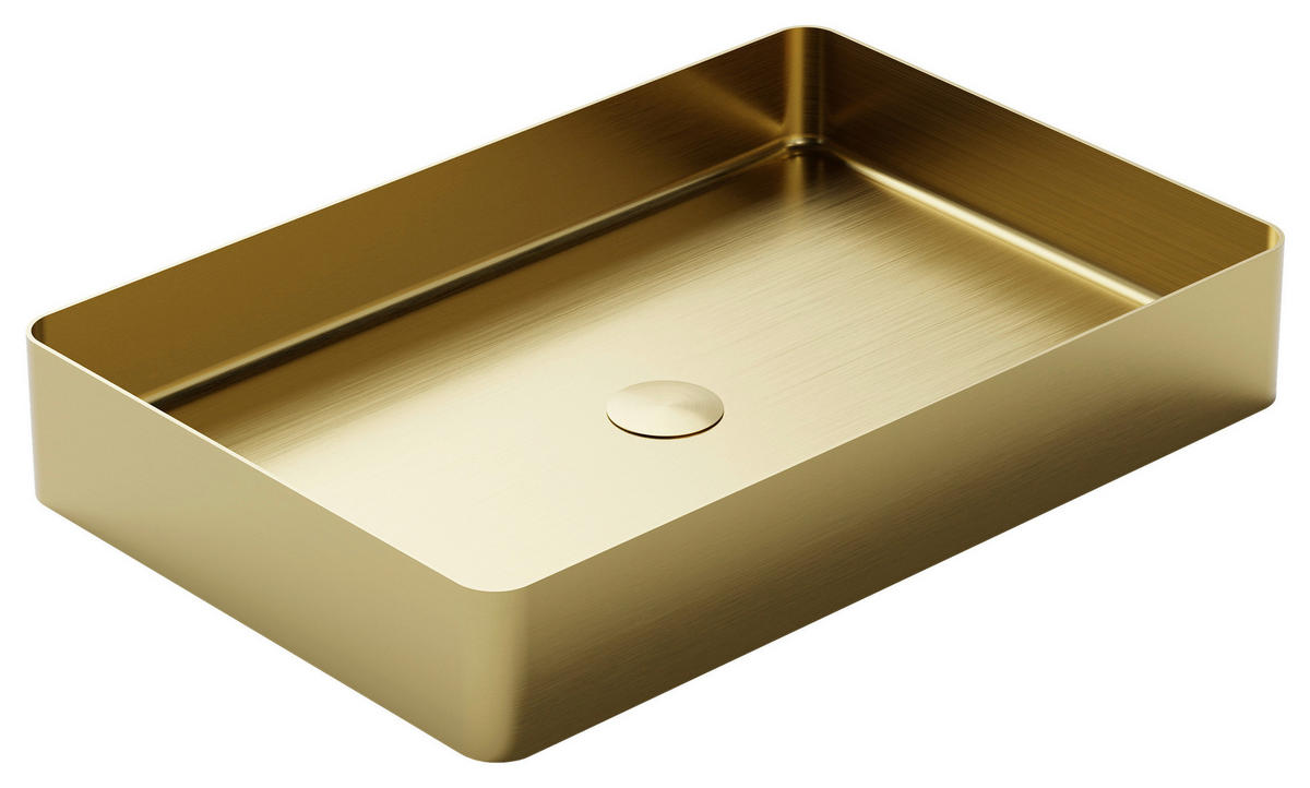 WASCHBECKEN 60/10/40 cm  - Goldfarben, MODERN, Metall (60/10/40cm)