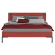 BETT 180/200 cm,  in Rot, Koralle  - Koralle/Rot, Design, Metall (180/200cm) - Xora