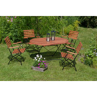 GARTENSESSEL Eukalyptusholz Stahl Naturfarben, Schwarz  - Schwarz/Naturfarben, ROMANTIK / LANDHAUS, Holz/Metall (60/57/85cm) - Gardenson