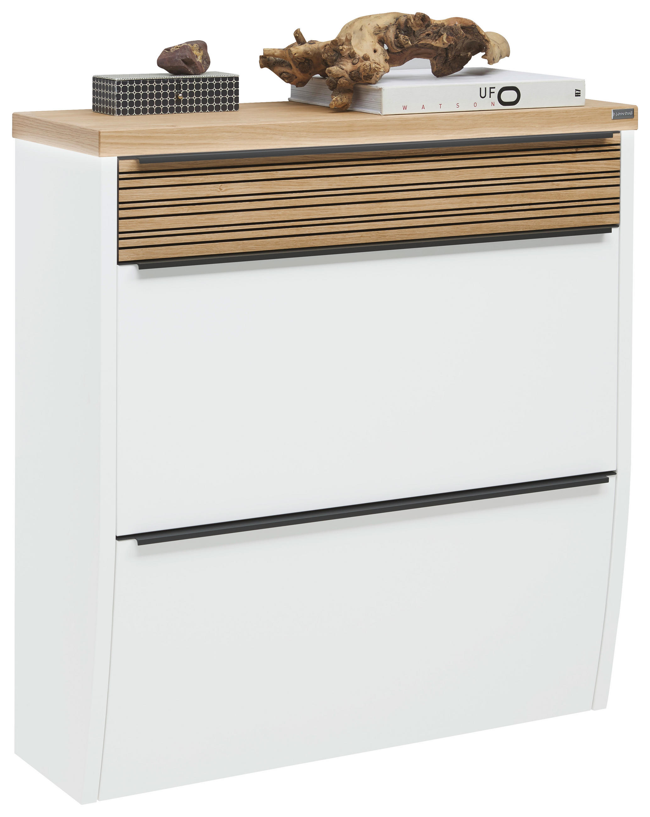 SCHUHKIPPER  in 92/95/31 cm  - Eichefarben/Anthrazit, Design, Holz/Holzwerkstoff (92/95/31cm) - Dieter Knoll