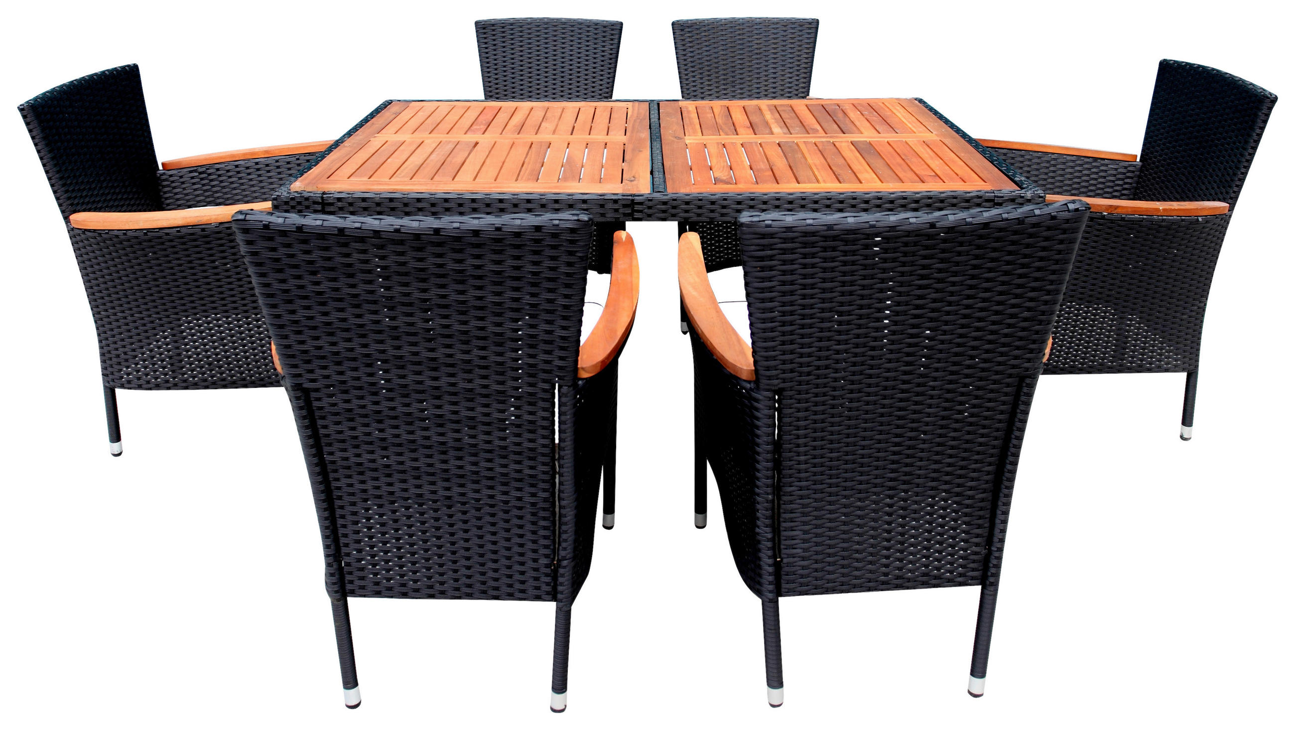 ZAHRADNÍ SESTAVA dřevo, kov, plast, textil - černá/barvy akácie, Konvenční, kov/dřevo - Ambia Garden