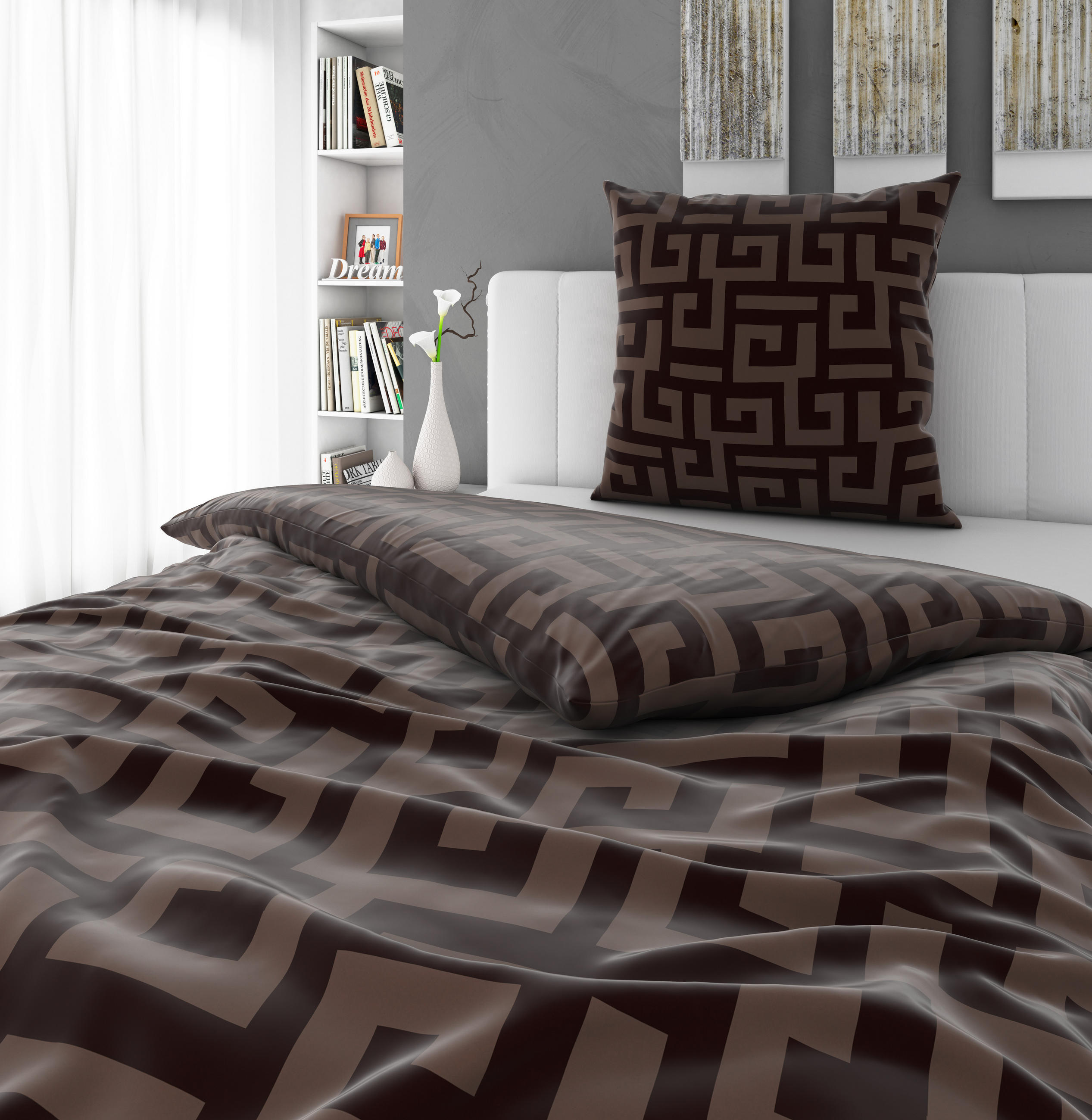 KISSENHÜLLEN-SET 40/80 cm - Braun, Basics, Textil (40/80cm) - Bio:Vio