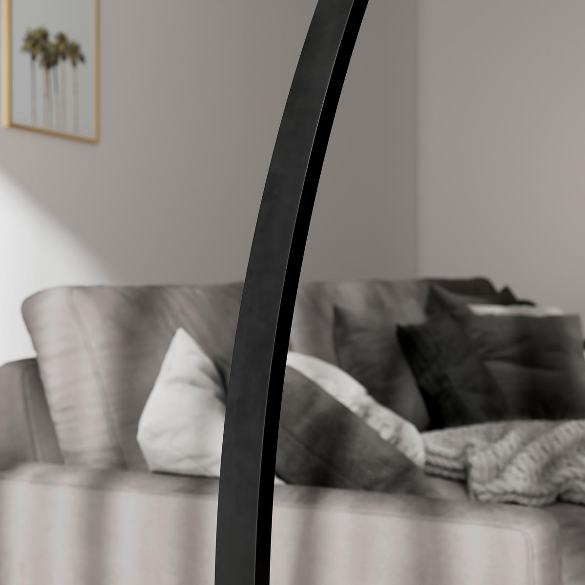 LED ÁLLÓLÁMPA - fekete, Design, műanyag/fém (81/28/165cm) - Novel