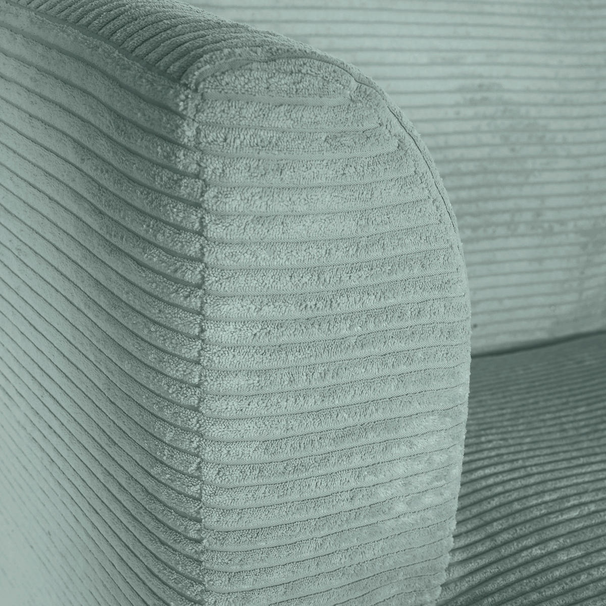 SESSEL in Cord Mintgrün  - Buchefarben/Mintgrün, Design, Holz/Textil (85/71/80cm) - Hom`in