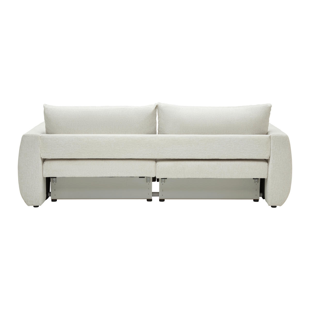 SCHLAFSOFA in Chenille, Jacquard Creme  - Beige/Creme, Kunststoff/Textil (245/74-90/104cm) - MID.YOU