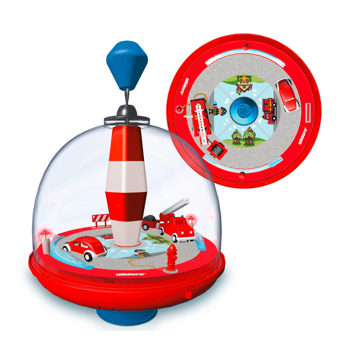 HANDKREISEL Feuerwehr Kreisel  - Rot, Basics, Kunststoff (23 cm/20,3 cm/20,4 cmcm) - alldoro
