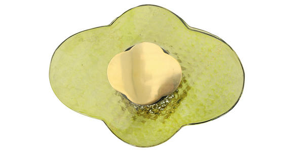 BEISTELLTISCH 28/38/60 cm Goldfarben, Olivgrün organisch  - Goldfarben/Olivgrün, Design, Glas/Metall (28/38/60cm) - Landscape