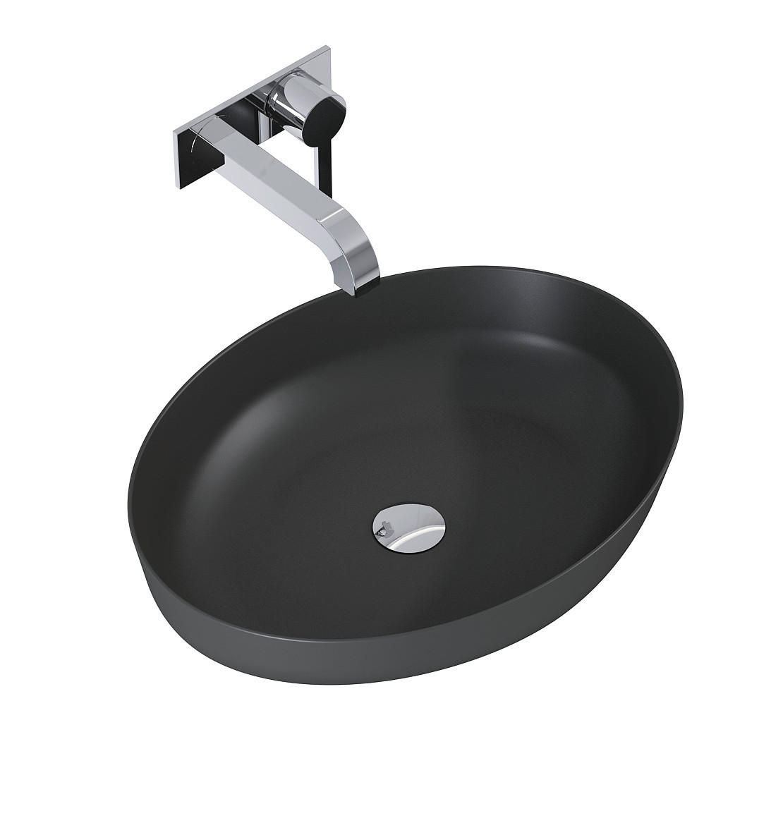 CHIUVETA BAIE 52/13/39,5 cm  - antracit, Basics, ceramică (52/13/39,5cm)