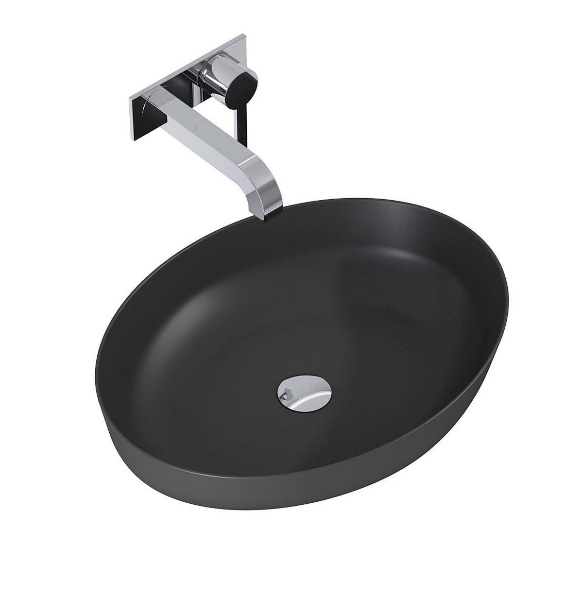 Chiuveta Baie 52/13/39,5 cm  - antracit, Basics, ceramică (52/13/39,5cm)