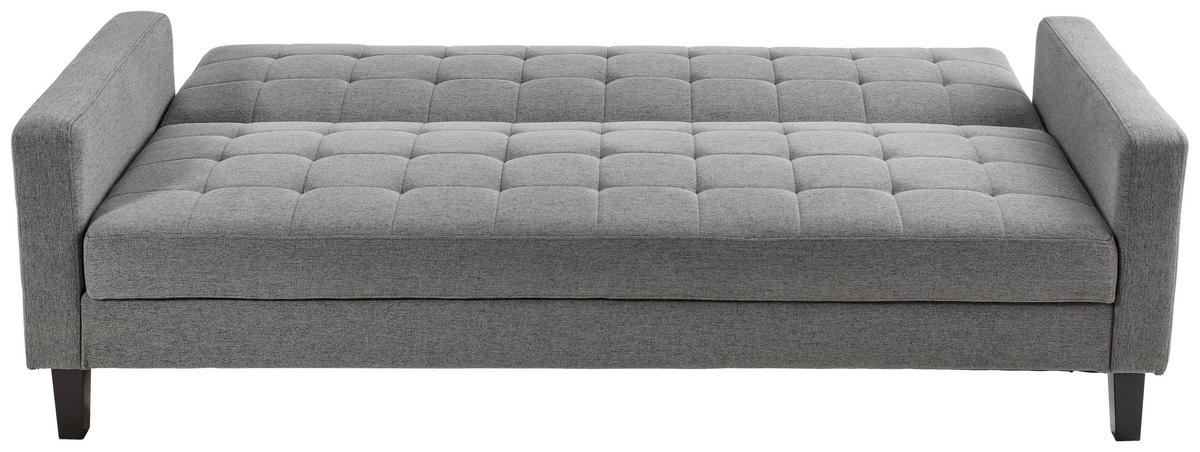SCHLAFSOFA in Webstoff Dunkelgrau  - Dunkelgrau/Schwarz, Design, Holz/Textil (204/81/85cm) - Livetastic