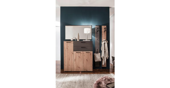 GARDEROBE 4-teilig in 180/200/38 cm - Eichefarben/Braun, KONVENTIONELL, Holzwerkstoff (180/200/38cm) - Moderano