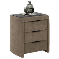 NACHTTISCH 57/61/42 cm  in Braun  - Schwarz/Braun, Design, Textil/Metall (57/61/42cm) - Johann Jakob
