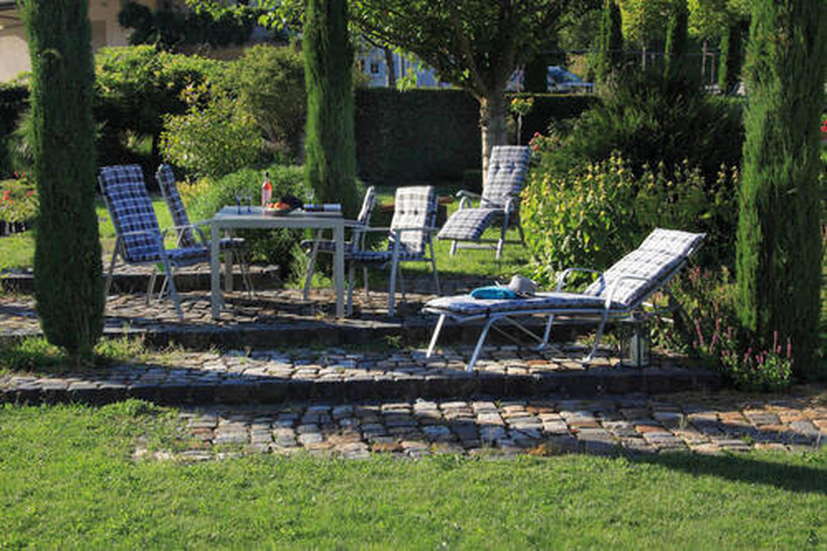 LIEGENAUFLAGE Karo  - Grau, Basics, Textil (193/60/6cm) - Gardenson