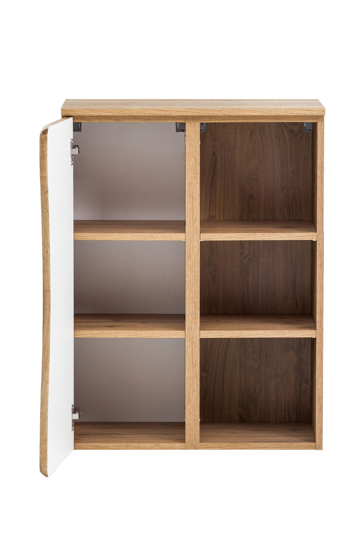 UNTERSCHRANK 60/79/35 cm   - Eiche Wotan/Silberfarben, Natur, Holzwerkstoff/Kunststoff (60/79/35cm) - Xora