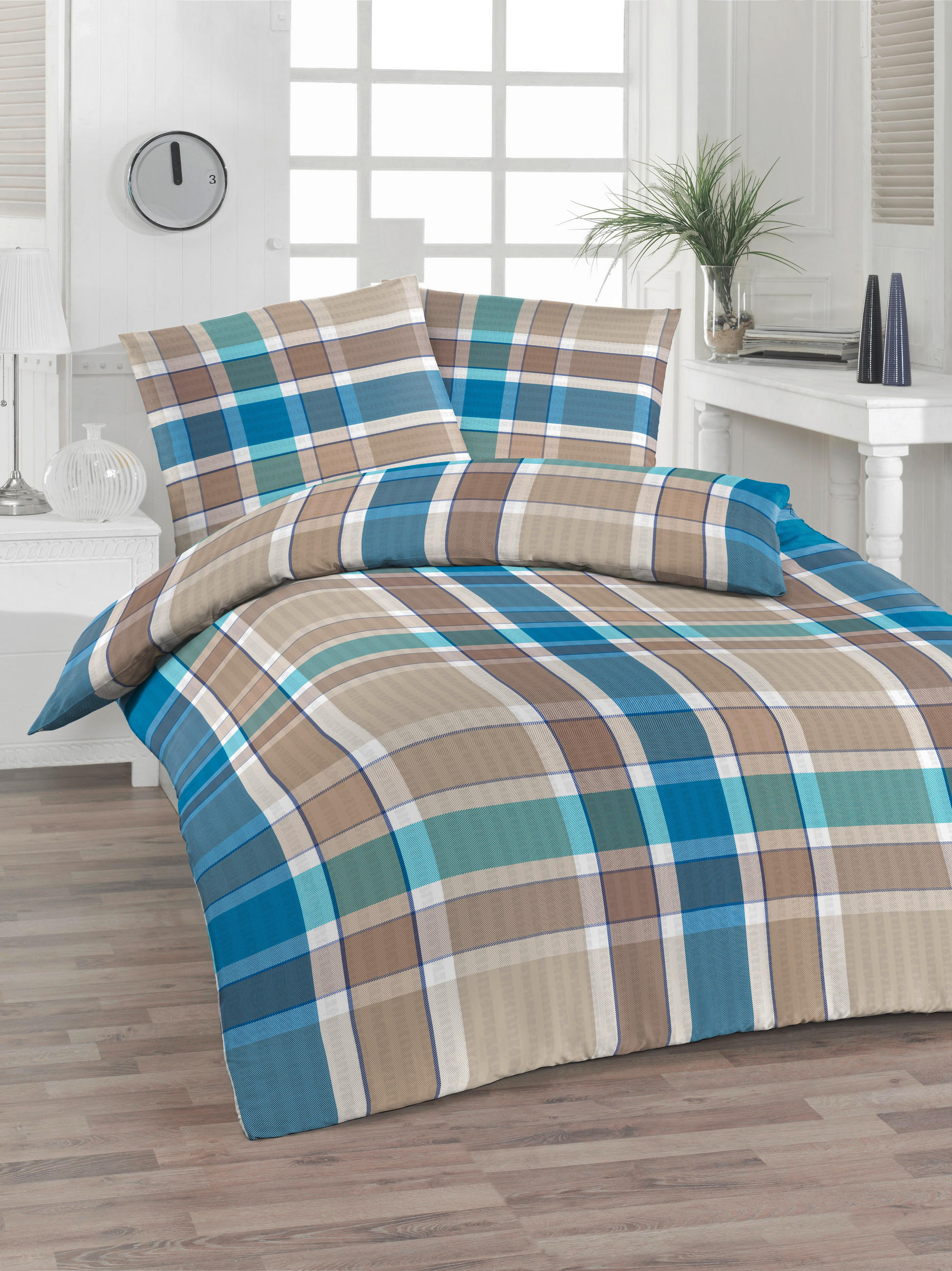 BETTWÄSCHE Seersucker 140/200 cm  - Blau, Design, Textil (140/200cm) - Florella