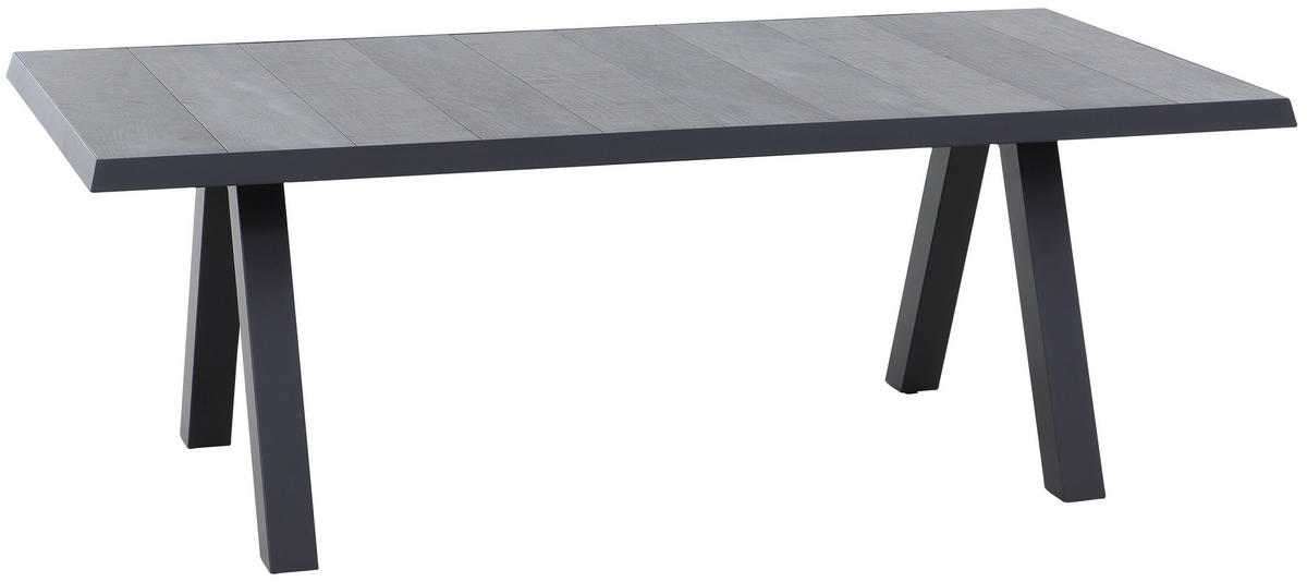 GARTENTISCH 200/100/74 cm Metall rechteckig  - Schieferfarben/Anthrazit, Basics, Keramik/Metall (200/100/74cm) - Siena Garden