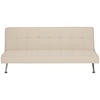 SCHLAFSOFA in Textil Creme  - Silberfarben/Creme, Basics, Textil/Metall (179/74/91cm) - P & B