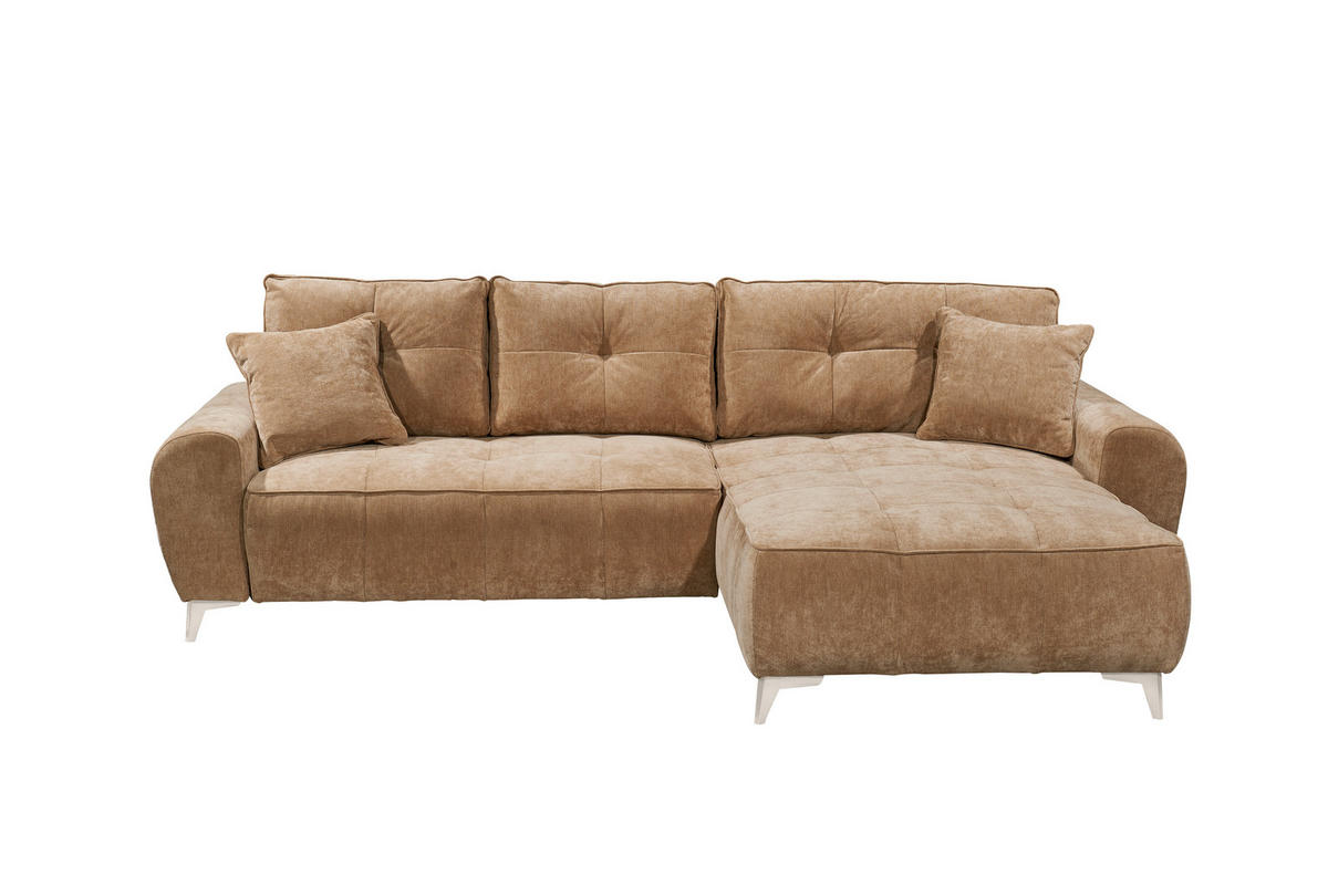 ECKSOFA Webstoff Braun  - Kaschmir/Braun, Modern, Kunststoff/Textil (284/191cm) - MID.YOU
