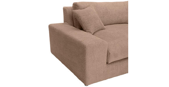 ECKSOFA  Braun Bouclé  - Greige/Schwarz, MODERN, Kunststoff/Textil (255/255cm) - Landscape