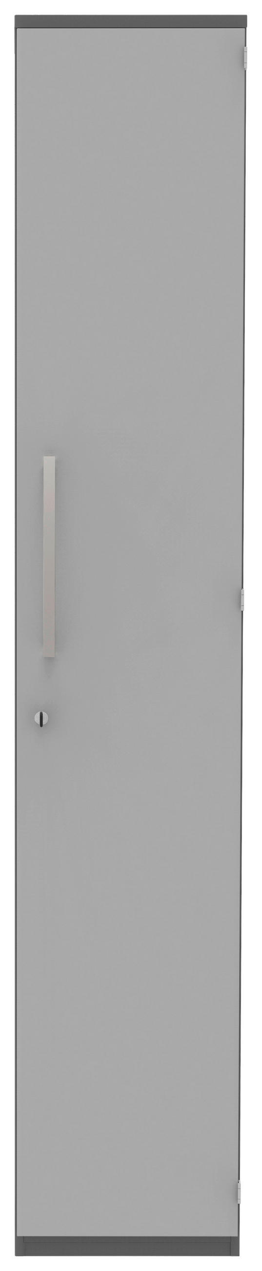 AKTENSCHRANK 40/217,4/43 cm  - Anthrazit/Hellgrau, KONVENTIONELL, Holzwerkstoff (40/217,4/43cm) - Moderano