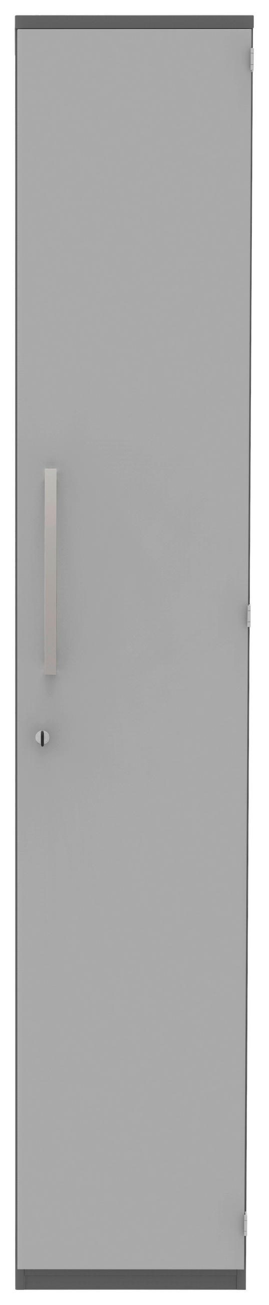 AKTENSCHRANK 40/217,4/43 cm  - Anthrazit/Hellgrau, KONVENTIONELL, Holzwerkstoff (40/217,4/43cm) - Moderano