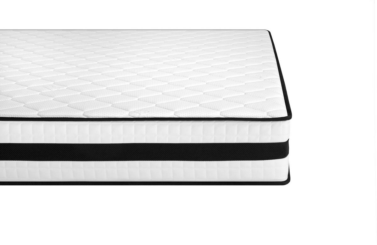 BOXSPRINGMATRATZE NOIR H3, 90/200 cm, Höhe ca.:  - Schwarz/Weiß, Basics, Textil (90/200cm) - Livetastic
