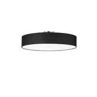 DECKENLEUCHTE Hostel 65/17 cm   - Schwarz/Nickelfarben, Basics, Textil/Metall (65/17cm) - Trio Leuchten