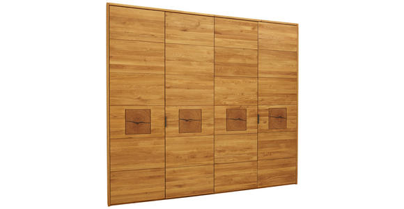 DREHTÜRENSCHRANK in Eichefarben - Eichefarben/Anthrazit, Natur, Holz/Metall (240/216/60cm) - Valnatura